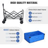 Picture of EVLIQUIL Collapsible Foldable Wagon,Wagons Carts Foldable with Wheels,Utility Grocery Lounge Folding Beach Wagon for Sand Garden Sports Shopping Outdoor(Lake Blue).