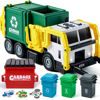 Picture of JOYIN Large Friction Powered Garbage Truck Toy Set, Includes Dumpster, Trash Bins, and Learning Cards for Kids