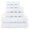 Picture of American Soft Linen Luxury 6 Piece Towel Set, 2 Bath Towels 2 Hand Towels 2 Washcloths, 100% Cotton Turkish Towels for Bathroom, White Towel Sets