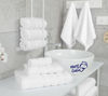 Picture of American Soft Linen Luxury 6 Piece Towel Set, 2 Bath Towels 2 Hand Towels 2 Washcloths, 100% Cotton Turkish Towels for Bathroom, White Towel Sets