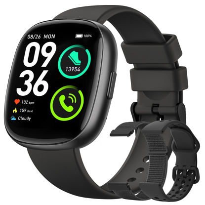 Picture of Smart Watches for Men Women Fitness: Fitness Tracker with Blutooth Call 24/7 Heart Rate SpO2 Sleep Monitor 5ATM Waterproof 120+ Sport Mode Activity Trackers Compatible iPhone Android Phones (3 Bands)