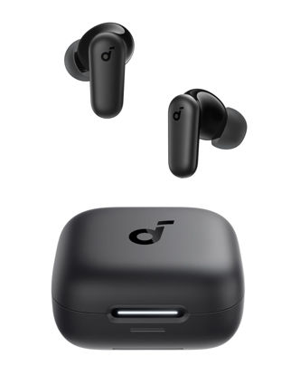 Picture of Soundcore P30i by Anker Noise Cancelling Earbuds, Strong and Smart Noise Cancelling, Powerful Bass, 45H Playtime, 2-in-1 Case and Phone Stand, IP54, Wireless Earbuds, Bluetooth 5.4 (Black)