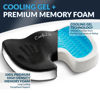 Picture of ComfiLife Gel Enhanced Seat Cushion - Office Chair Cushion - Non-Slip Gel & Memory Foam Coccyx Cushion for Tailbone Pain - Desk Chair Car Seat Cushion Driving - Sciatica & Back Pain Relief (Black)