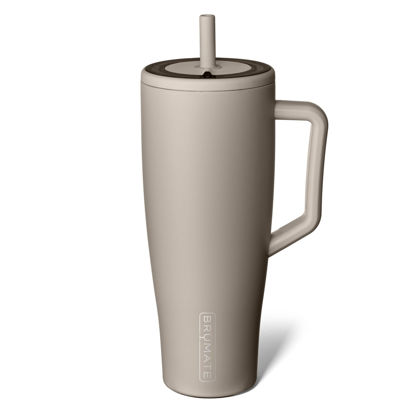 Picture of BrüMate Era 40 oz Tumbler with Handle and Straw | 100% Leakproof Insulated Tumbler with Lid and Straw | Made of Stainless Steel | Cup Holder Friendly Base | 40oz (Mocha)