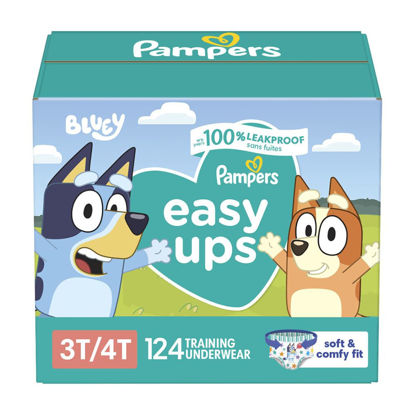 Picture of Pampers Easy Ups Boys & Girls Bluey Potty Training Pants - Size 3T-4T, One Month Supply (124 Count), Training Underwear (Packaging May Vary)