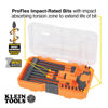 Picture of Klein Tools 33804 ProFlex Impact-Rated Interchangeable Ratcheting T-Handle Set, Torsion Zone, Magnetic Bit Holder, SAE, Metric, TORX, 23-Piece