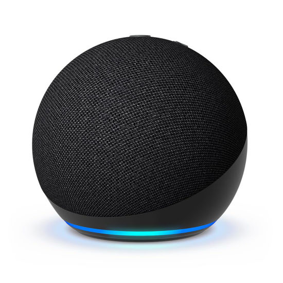 Picture of Amazon Echo Dot (newest model), With bigger vibrant sound, helpful routines and Alexa, Charcoal