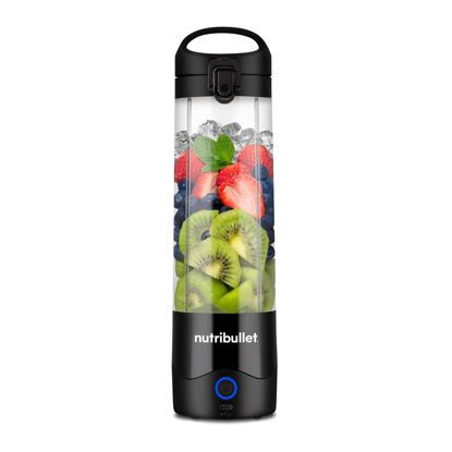 Picture of nutribullet Portable Blender, Cordless, 20oz Vessel, Personal Blender, USB-C Rechargeable, Black, NBPB50100K