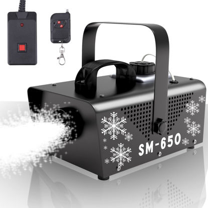 Picture of IMONE 650W Snow Machine Christmas Gift,Snow Maker Machine,Artificial Snow Making Machine, Snowflake Machine,Snow Machine Indoor with Remote,Snow Machines for Outdoors Party Parade Picture