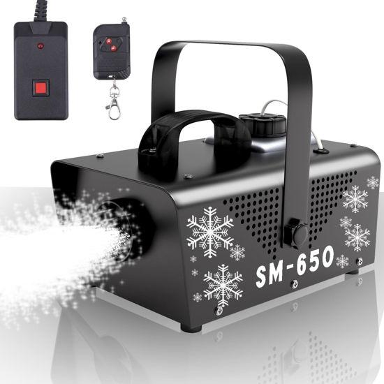 Picture of IMONE 650W Snow Machine Christmas Gift,Snow Maker Machine,Artificial Snow Making Machine, Snowflake Machine,Snow Machine Indoor with Remote,Snow Machines for Outdoors Party Parade Picture