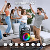 Picture of Karaoke Machine, Portable Bluetooth Speaker with 2 Wireless Microphones for Adults & Kids with Lights, Karaoke Microphone with PA System Supports USB/TF/REC/FM/AUX for Home Party
