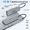 Picture of USB C Laptop Docking Station Dual Monitor Dual HDMI 4k DP Triple Display Hub 10G, 13 in 1 MOKiN USB C Hub with 3 Monitors,Displayport,USB3.1,RJ45,100W PD,Card Reader,Audio/Mic, for Dell HP Lenovo