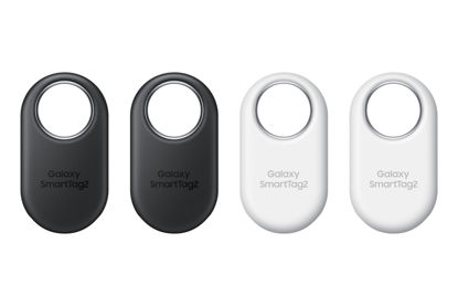 Picture of Samsung SmartTag2 (2023) Bluetooth + UWB, IP67 Water and Dust Resistant, Findable via App, 1.5 Year Battery Life (4-Pack) - Black/White (Global Edition, No US Warranty)