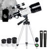 Picture of ESAKO Telescope for Kids & Beginners, 70mm Aperture Portable Telescopes with 3 Eyepieces, Height Adjustable Tripod & Phone Adapter & Remote Control