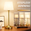 Picture of Cordless Table Lamp Rechargeable Gold - 1 Pack Brass 4000mAH Battery Operated Lamp for Decor, 3000K Stepless Dimming Touch Control Wireless Lamp for Bedroom, Dining Table, Counter, Living Room