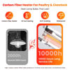 Picture of 300W Chicken Coop Heater, Large Carbon Fiber Heat Lamp Brooder Chicks, Protable 2 Mode Temp&Hanging Height for Chicken Coop Accessoies Brooder Plates Livestock Heating Warm Poultry House14x5.5x3IN