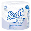 Picture of Scott® Professional 100% Recycled Fiber Standard Roll Bulk Toilet Paper (13217), 2-Ply, Elevated Design, White, Individually wrapped rolls (473 Sheets/Roll, 80 Rolls/Case, 37,840 Sheets/Case)