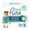 Picture of Pampers Pure Protection Diapers - Size 5, One Month Supply (132 Count), Hypoallergenic Premium Disposable Baby Diapers