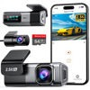 Picture of Navycrest 5G WiFi Dash Cam Front and Rear with 64GB Card, Dash Camera for Cars 2.5K/1440p Front and 1080P Rear, Dashcams for Cars Loop Recording, Gravity Sensor, 24Hours Parking Mode, Silver