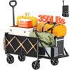 Picture of Geamen Foldable Wagon with Extended Tailgate: Collapsible Large Capacity Folding Wagon - Heavy Duty Utility Carts for Shopping,Garden,Sports,Groceries,Apartment,Camping,Outdoor - Black