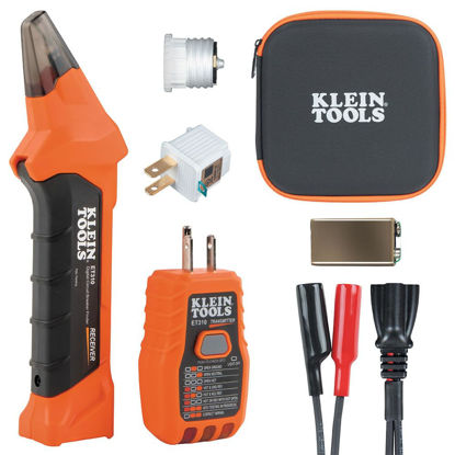Picture of Klein Tools ET310KIT AC Circuit Breaker Finder and Accessory Kit with Electric Tester, Voltage Tester, GFCI Outlet Tester, Leads, Adapters and Case