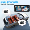 Picture of Fodkh Dual Baby Car Camera for 2 Kids - 6.9” Split-Screen HD Display, Infrared Night Vision, Easy Installation, Backseat Camera for Infant & Toddler Safety, Compatible with All Car Models