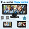 Picture of Fodkh Dual Baby Car Camera for 2 Kids - 6.9” Split-Screen HD Display, Infrared Night Vision, Easy Installation, Backseat Camera for Infant & Toddler Safety, Compatible with All Car Models