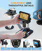 Picture of LCD Digital Microscope,4.3 Inch 1080P 10 Megapixels,10MP Camera Video Recorder with HD Screen,1-1000X Magnification Zoom Wireless USB Stereo Microscope Camera
