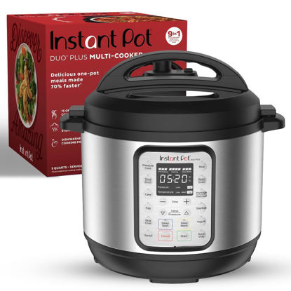 Picture of Instant Pot Duo Plus 9-in-1 Electric Pressure Cooker, Slow Cooker, Rice Cooker, Steamer, Sauté, Yogurt Maker, Warmer & Sterilizer, Includes App With Over 800 Recipes, Stainless Steel, 6 Quart