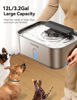 Picture of FEELNEEDY 3 Gal Stainless Steel Dog Water Fountain for Large Dog, Pet Water Fountain, Dog Water Bowl Dispenser with Water Level Window, Super Quiet for S-L Dogs and Multi-Pet, Easy to Clean(FN-W13)