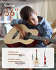 Picture of Moukey 36" Acoustic Guitar for Beginners Kids Youth 3/4 Size Dreadnought Travel Guitarra Acustica Kit with Chord Poster, Gig Bag, Tuner, Picks, Nylon Strings, Capo, Strap - Natural