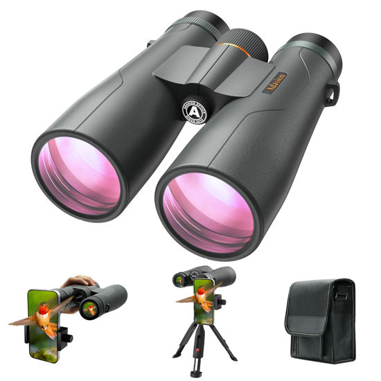 Picture of Adasion 15x56 UHD Binoculars for Adults High Powered with Phone Adapter and Tripod, Super Powerful BAK4 Prism Waterproof Binoculars for Hunting Stargazing Bird Watching Hiking Safari Travel Sports