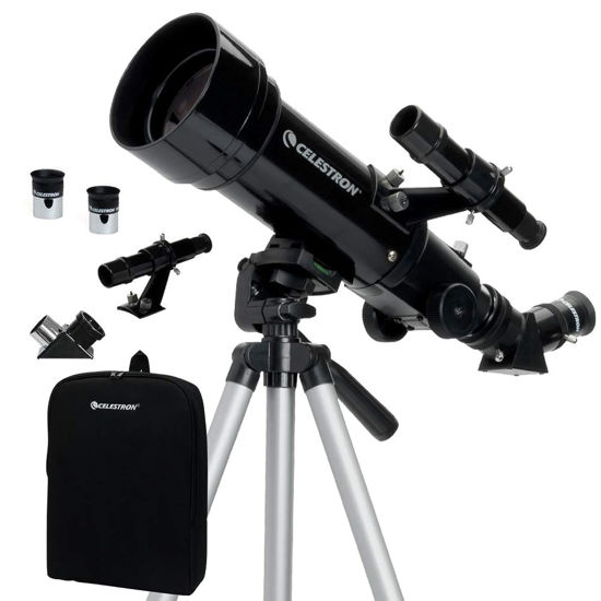 Picture of Celestron - 70mm Travel Scope - Portable Refractor Telescope - Fully-Coated Glass Optics - Ideal Telescope for Beginners - Bonus Astronomy Software Package