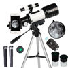 Picture of Telescope for Adults & Kids, 70mm Aperture Refractor (15X-150X) Portable Travel Telescope with Phone Adapter & Wireless Remote, Astronomy Beginners Gifts, Black
