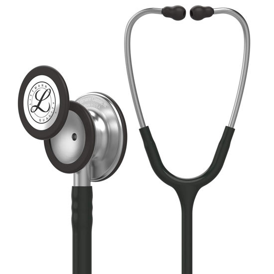 Picture of 3M Littmann Classic III Monitoring Stethoscope, 5620, More Than 2X as Loud*, Weighs Less**, Stainless Steel Chestpiece, 27" Black Tube