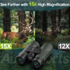 Picture of 15x56 Binoculars for Adults High Powered - Aurosports HD Large View Binoculars with Clear Low Light Vision - Lightweight Easy Focus Binoculars Bird Watching Hunting Hiking Cruise Travel - Green