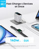 Picture of 140W USB-C Charger, Anker Laptop Charger, 4-Port Multi-Device Fast Charging, Advanced GaN Power Adapter, Intuitive Touch Controls, for MacBook, iPhone 16 Series, Samsung Galaxy, Pixel, and More