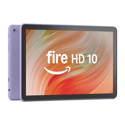Picture of Amazon Fire HD 10 tablet (newest model) built for relaxation, 10.1" vibrant Full HD screen, octa-core processor, 3 GB RAM, 32 GB, Lilac