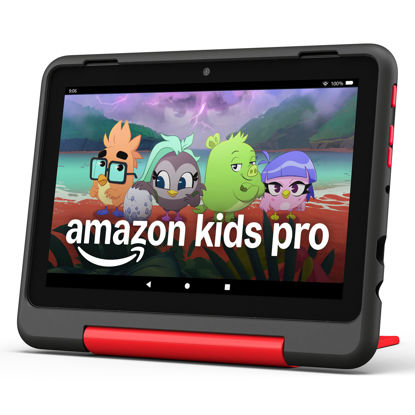 Picture of New Amazon Fire HD 8 Kids Pro tablet, ages 6-12. Bright 8" HD screen, includes ad-free content, parental controls, 13-hr battery, slim case for older kids, 32GB, Marvel Avengers, (2024 release)
