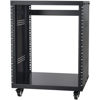 Picture of VEVOR 12U AV Rack Stand with Caster Wheels, Component Rack Cabinet Recording Studio Racks, Removable Side Panels, Universal Network Server Case, Special Vents for 19'' Audio Video Rack Mounting