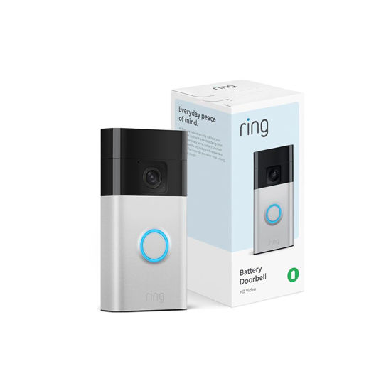 Picture of All-new Ring Battery Doorbell, Head-to-Toe Video, Live View with Two-Way Talk, and Motion Detection & Alerts (2024 release), Satin Nickel