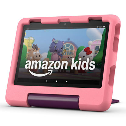 Picture of New Amazon Fire HD 8 Kids tablet, ages 3-7. With bright 8" HD screen. Includes ad-free and exclusive content, parental controls and 13-hr battery, 32GB, Disney Princess, (2024 release)