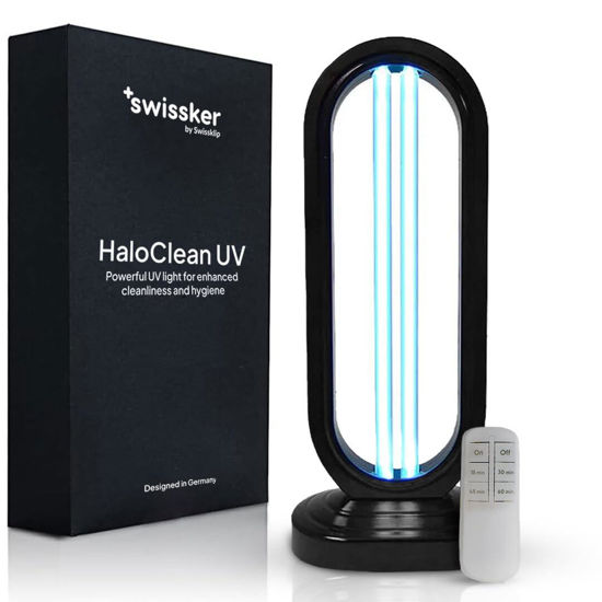 Picture of Swissklip HaloClean UV Original, Home Disinfection Device, Dust Mites Remover, UV Light Sanitizer, Ultraviolet Sanitizer for Home, Room & Kitchen, Ultraviolet Light with 4 Speed Timings