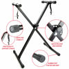Picture of RockJam 61 Key Keyboard Piano Stand With Pitch Bend Kit, Piano Bench, Headphones, Simply Piano App & Keynote Stickers