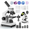 Picture of PalliPartners Compound Microscope Powerful Biological Microscopes for School Laboratory Home Education,100X-2000X Microscopes for Kids Students Adults, with Microscope Slides Set, Phone Adapter, White