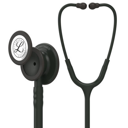 Picture of 3M Littmann Classic III Monitoring Stethoscope, 5803, More Than 2X as Loud* and Weighs Less**, Stainless Steel Black-Finish Chestpiece, 27" Black Tube, Stem and Headset