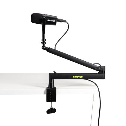 Picture of Shure by Gator Premium Low-Profile Desktop Mic Boom Stand; Fully Adjustable for Podcast, Streaming, and Home Office Setups (SH-BROADCAST2)