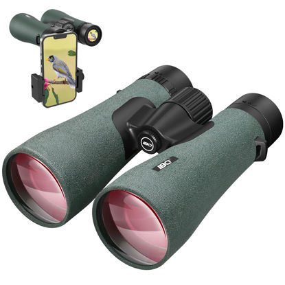 Picture of 12x50 UHD Binoculars for Adults High Powered with Upgraded Phone Adapter - Large View, Lightweight, IPX7 Waterproof - Binoculars for Hunting Bird Watching Travel Cruise