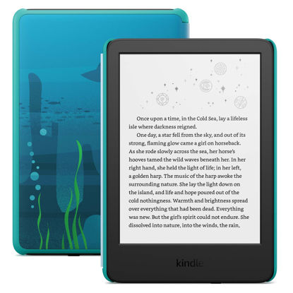 Picture of New Amazon Kindle Kids (16 GB) - If it breaks, we will replace it, includes ad-free books and cover, with glare-free display, faster page turns - Ocean Explorer