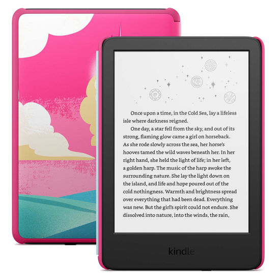 Picture of New Amazon Kindle Kids (16 GB) - If it breaks, we will replace it, includes ad-free books and cover, with glare-free display, faster page turns - Unicorn Valley